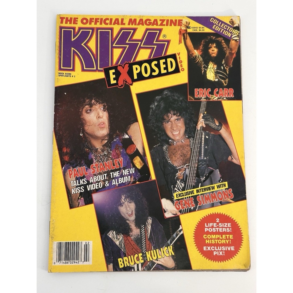 Vtg Rock Scene Spotlights #2 KISS Exposed Magazine July 1987 Collectors Edition